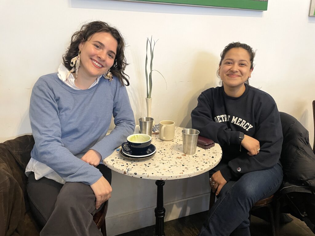 Planet Detroit reporter Isabella Tavares and Detroit City Councilmember Gabriela Santiago-Romero.