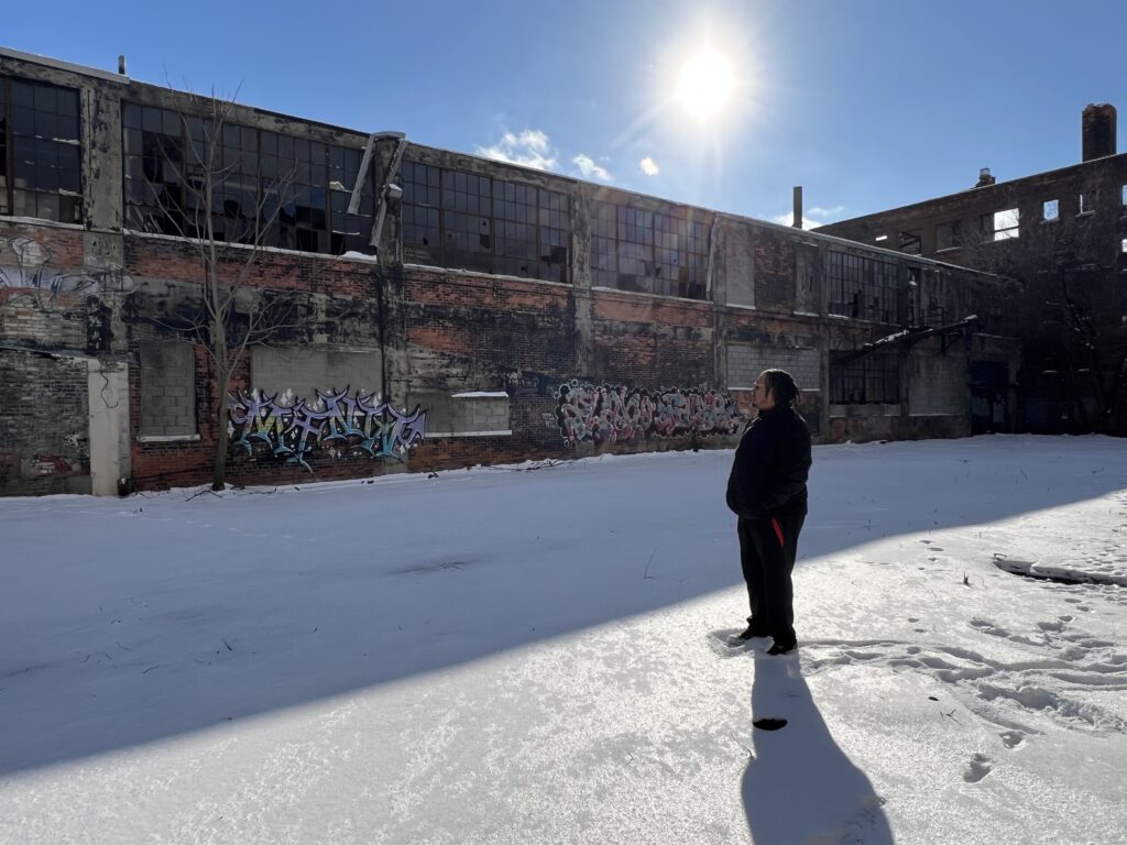 Vacant lot next to Prayer Temple Of Love Cathedral in Highland Park where solar panels will be installed.