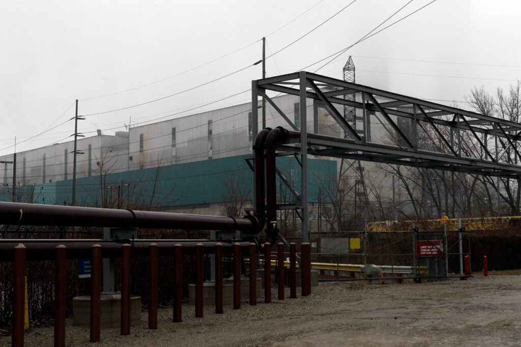 DTE Energy's coal-fired power plant in Monroe, Michigan.