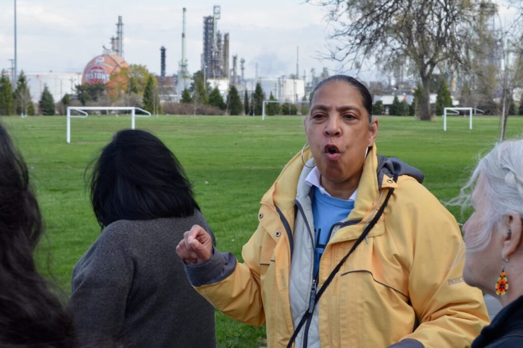 Environmental activist Theresa Landrum in Southwest Detroit.