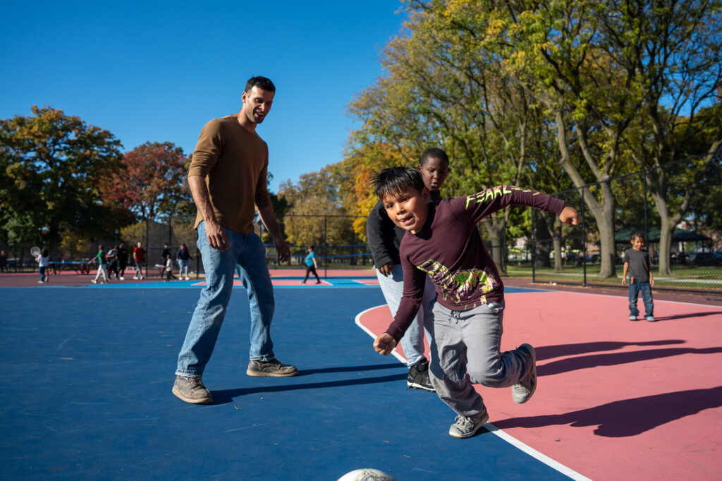 A wall ball game in Detroit's Clark Park