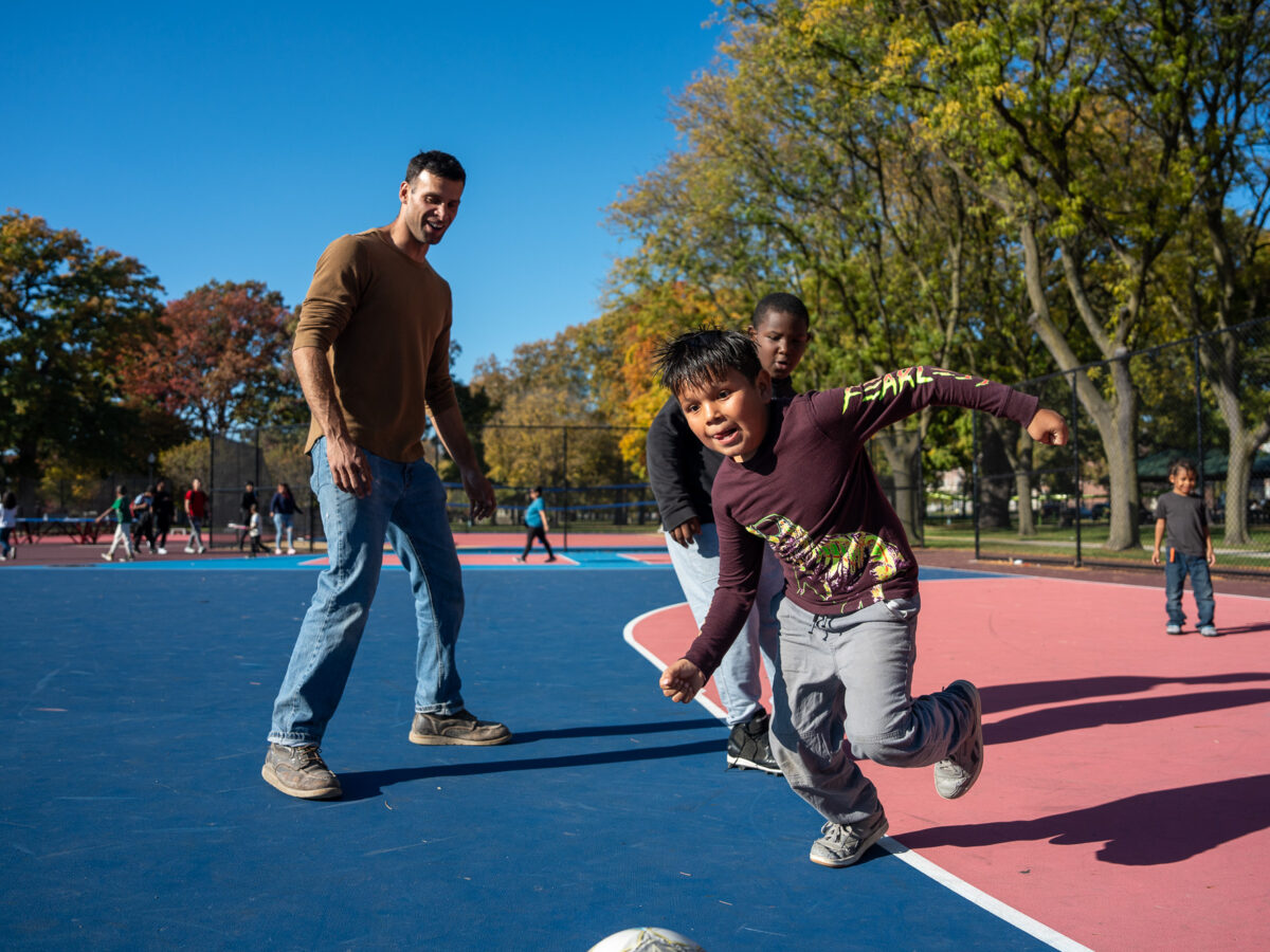 A wall ball game in Detroit's Clark Park