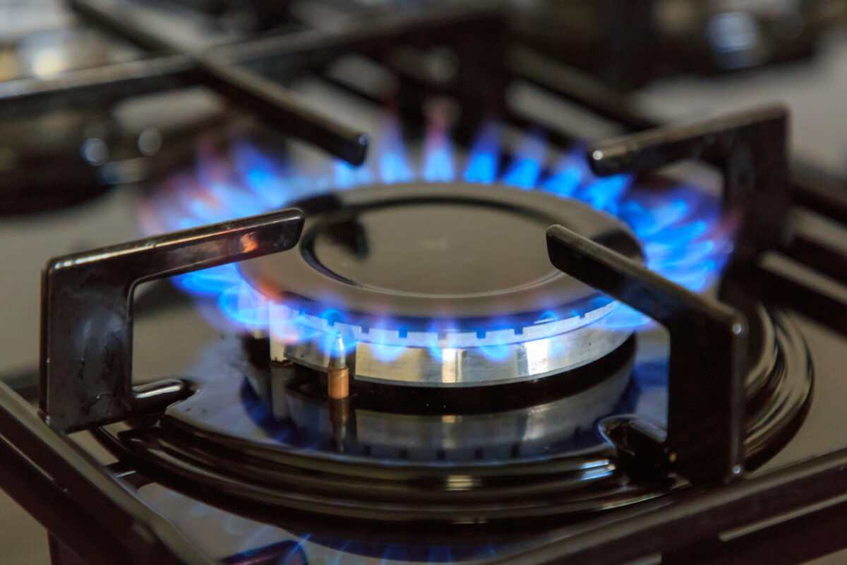 Burner on a stovetop