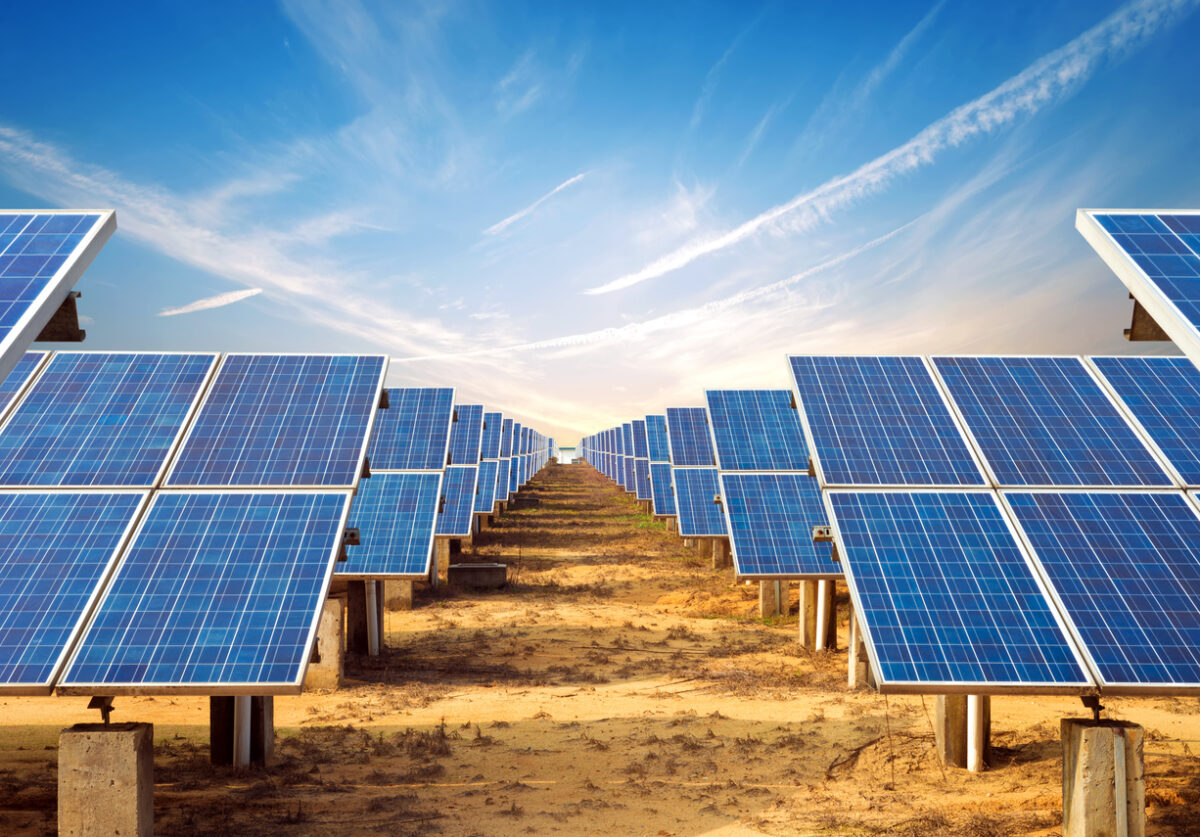 Field of solar panels