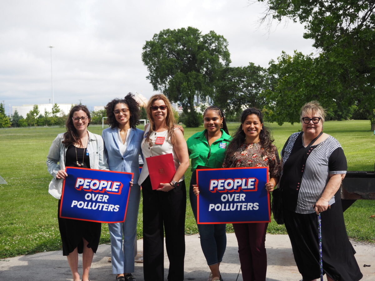 Activists gathered at Kemeny Park in Detroit