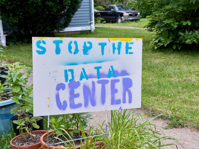 "Stop The Data Center" yard sign