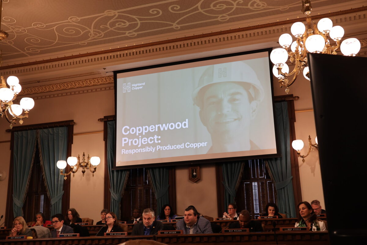 The House Appropriations Committee hears testimony in December on a requested transfer of $50 million in state funding to the Copperwood Mine Project in the Upper Peninsula.