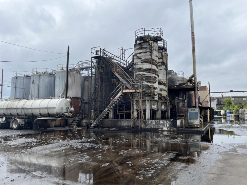 Fire-damaged Aevitas Specialty Services Corp. site