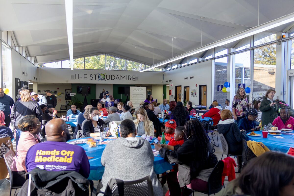 The “Our Bills Are Too Damn High” block party at Eastside Community Network’s Stoudamire Wellness Hub