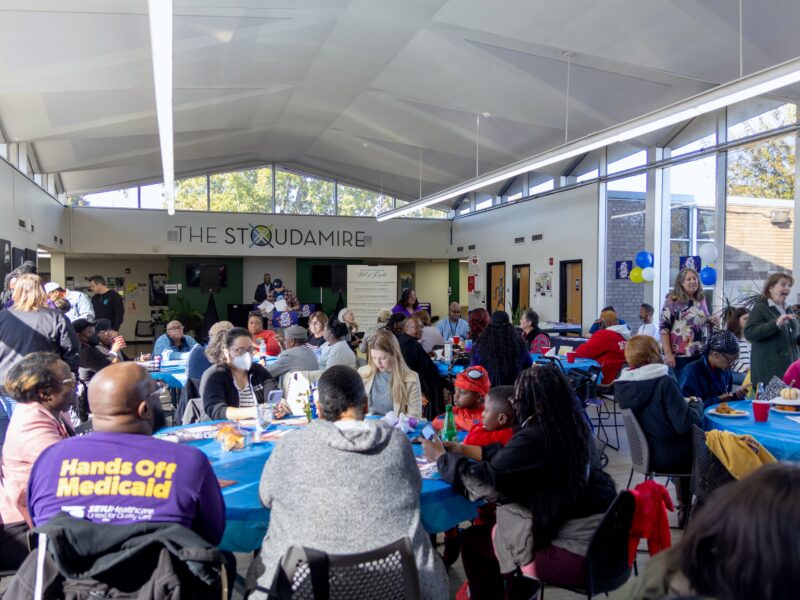 The “Our Bills Are Too Damn High” block party at Eastside Community Network’s Stoudamire Wellness Hub