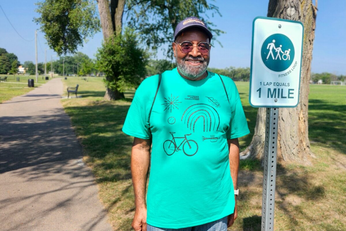 James Daniel, walk leader for O'Hair Park in the We Walk Detroit program.