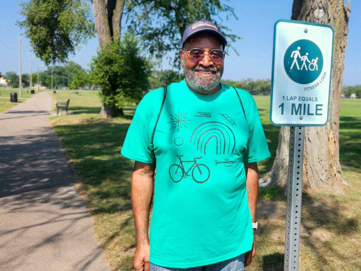 James Daniel, walk leader for O'Hair Park in the We Walk Detroit program.