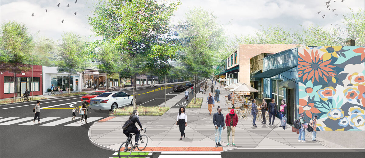 City of Detroit Complete Streets rendering