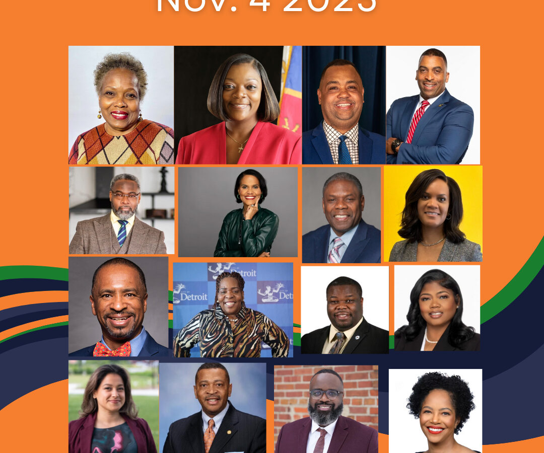 Headshots of Detroit City Council candidates.