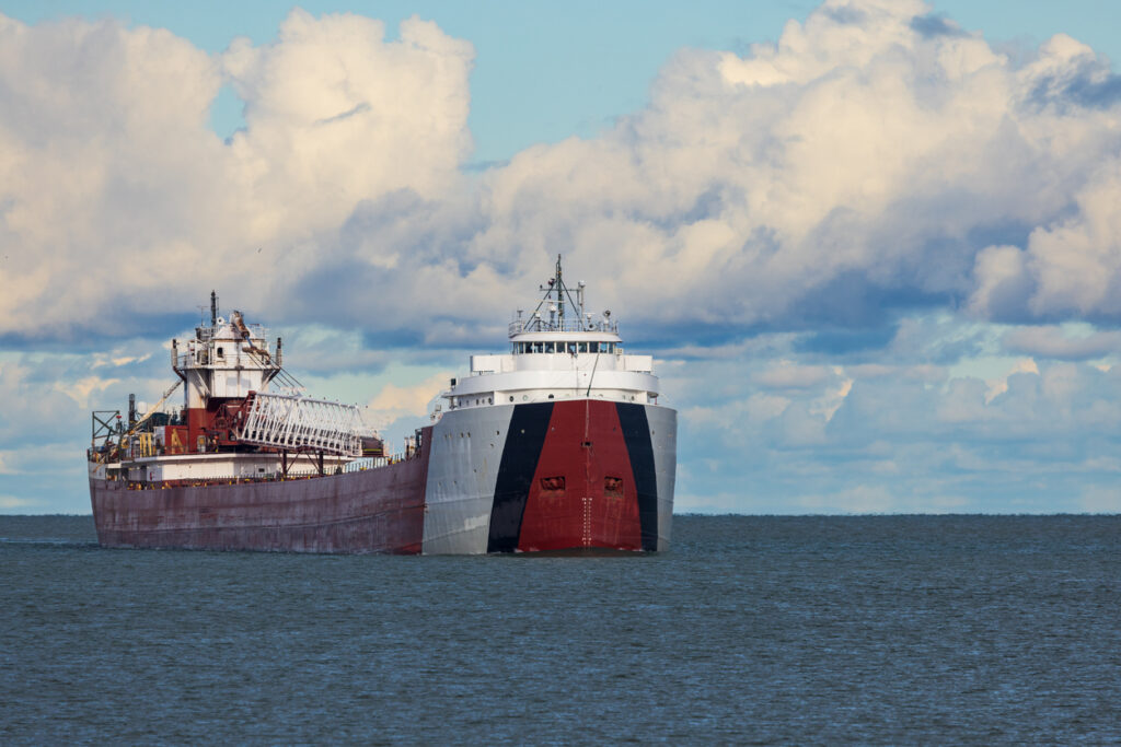 A freighter on Lake Superior.