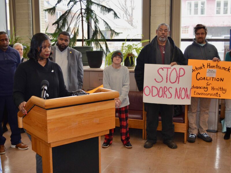 Detroit Hamtramck Coalition for Advancing Healthy Environments press conference on US Ecology Detroit South hazardous waste facility.