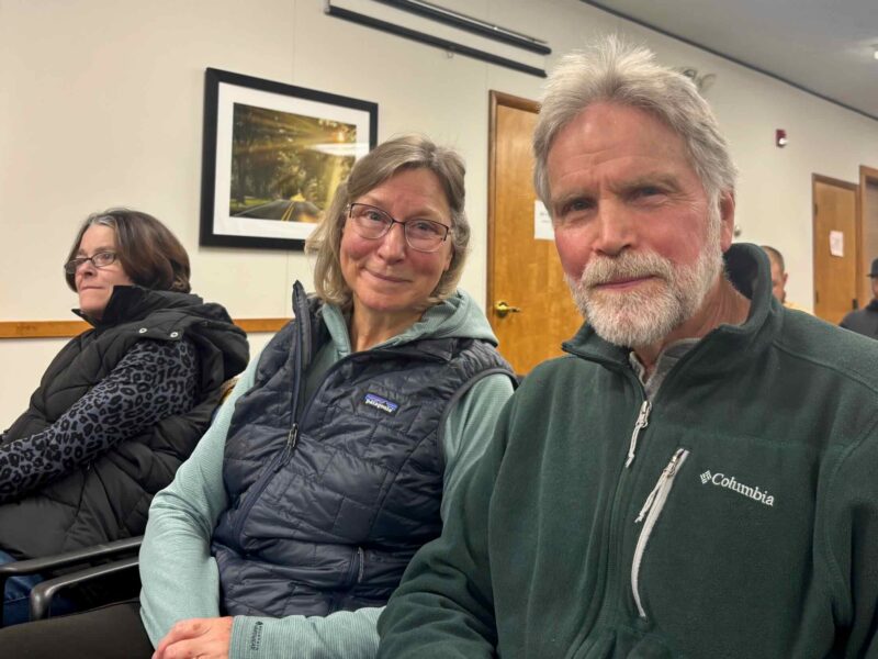 Aileen and Steve Gilzow at the York Township board meeting.