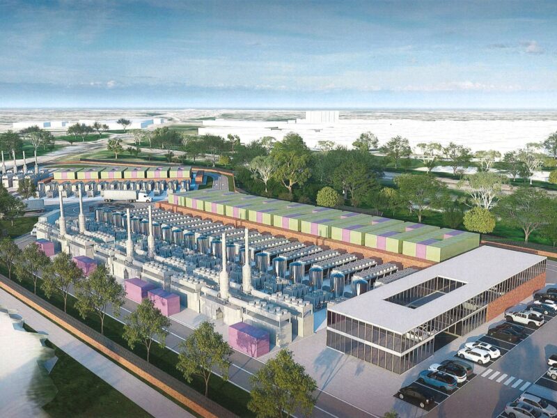 Rendering of a proposed data center in Allen Park.