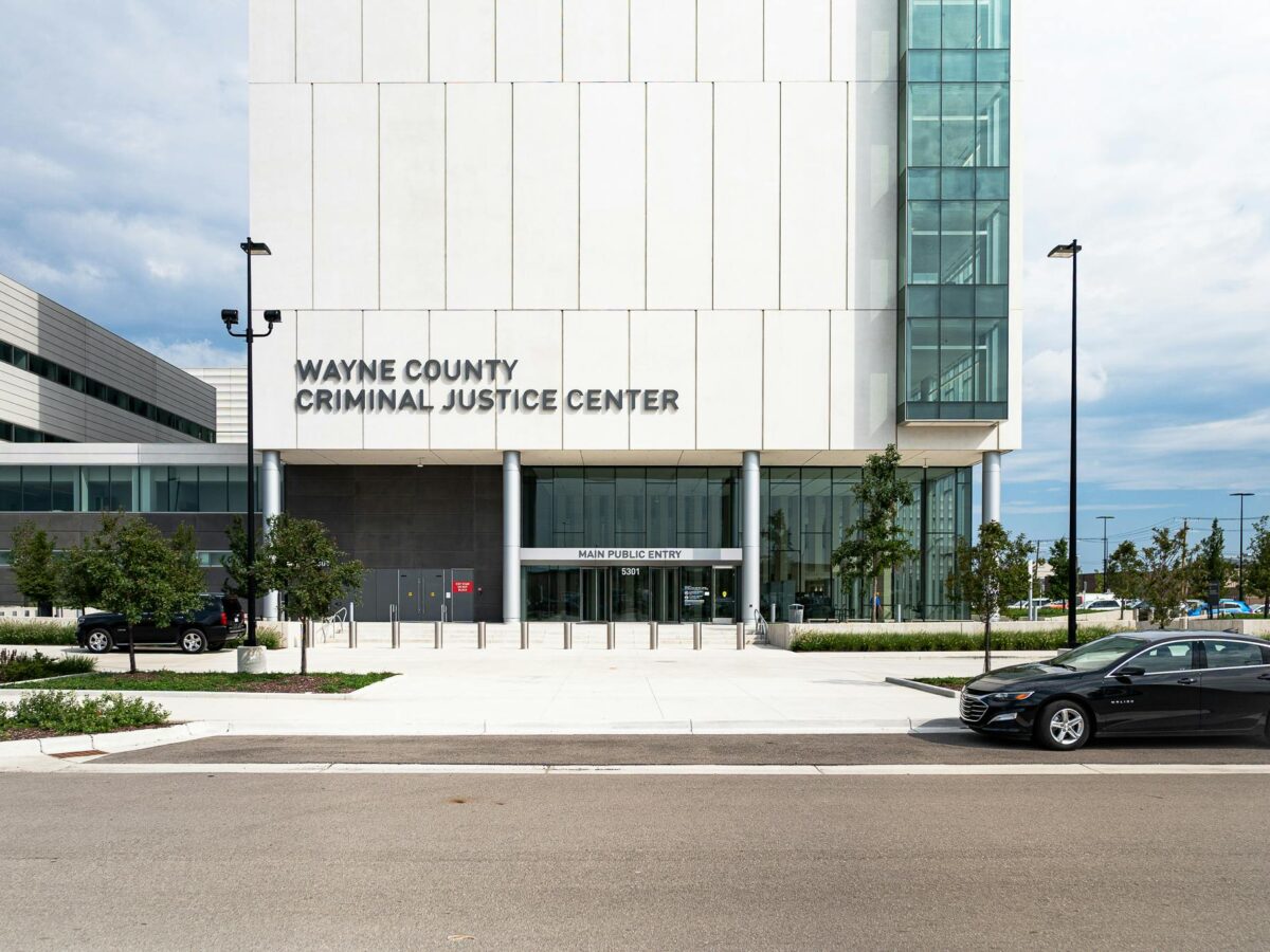 Wayne County Criminal Justice Center entrance