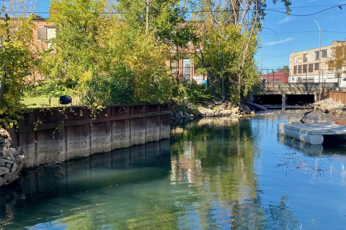 A view of Fox Creek in Jefferson Chalmers looking north