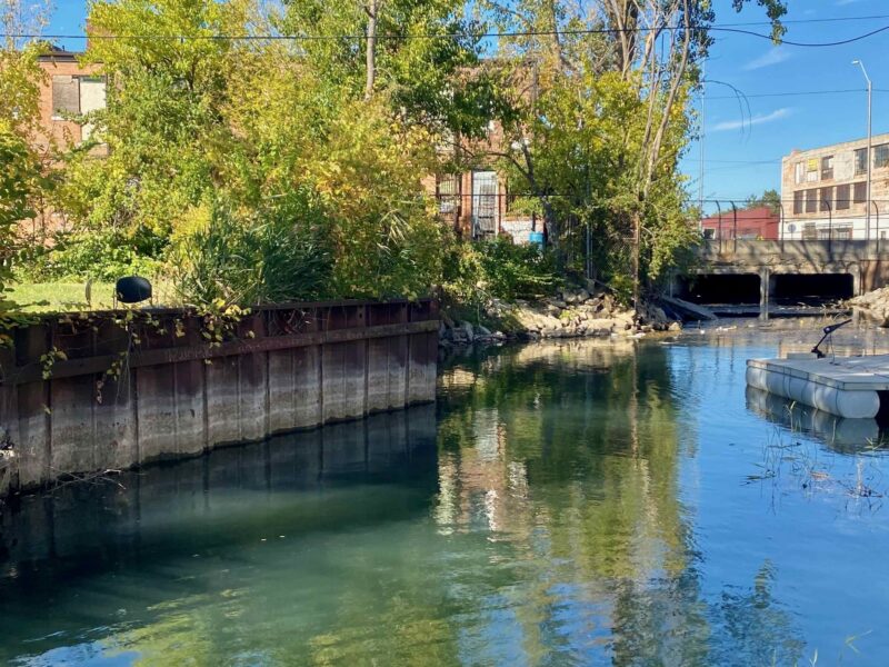 A view of Fox Creek in Jefferson Chalmers looking north