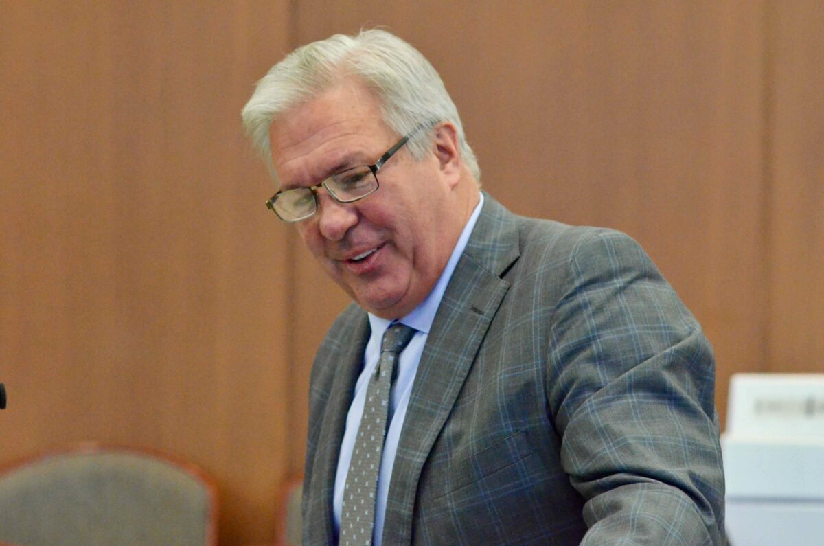 Mike Caldwell, an attorney for Wayne County, in court during the Wayne Disposal trial