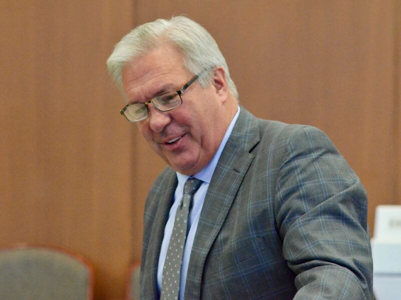 Mike Caldwell, an attorney for Wayne County, in court during the Wayne Disposal trial