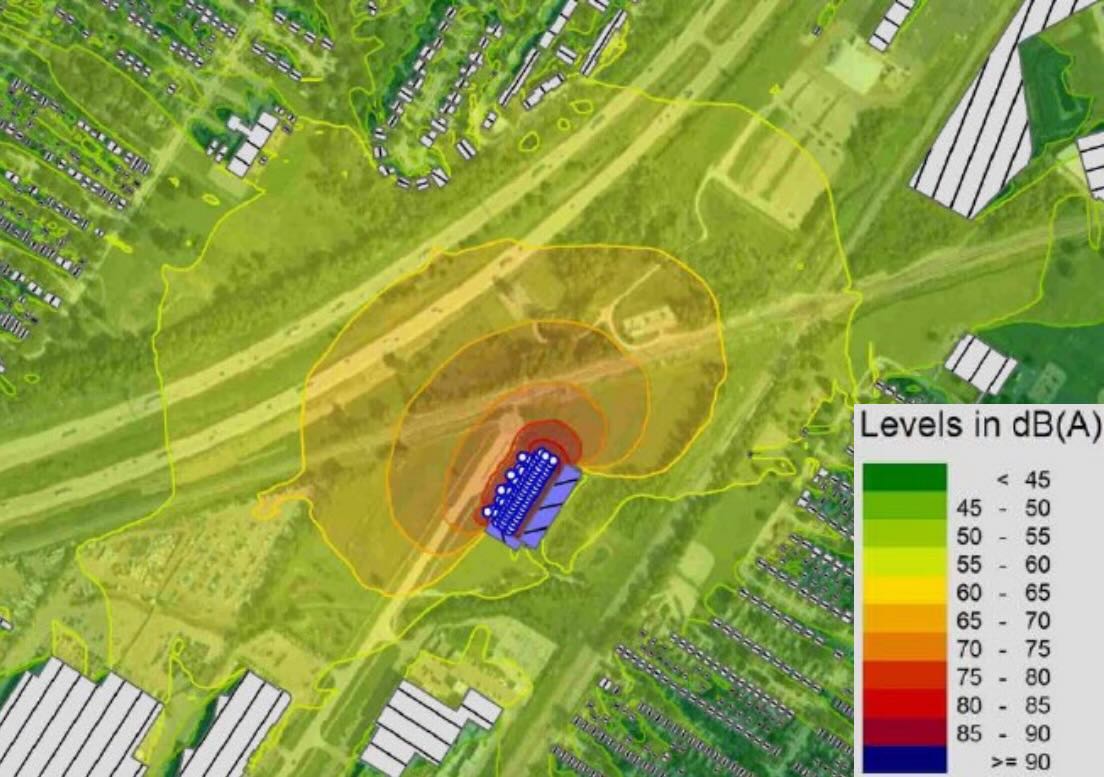 Allen Park data center noise model