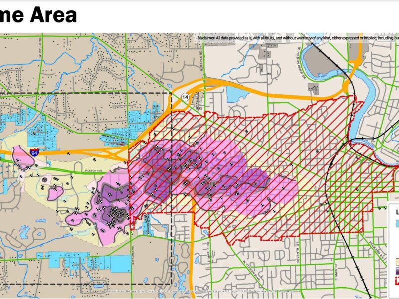 Map of Gelman plume in Ann Arbor.