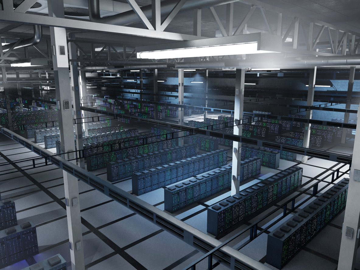 Data center interior illustration