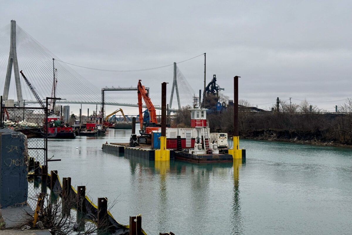 Lower River Rouge Old Channel dredging around Zug Island