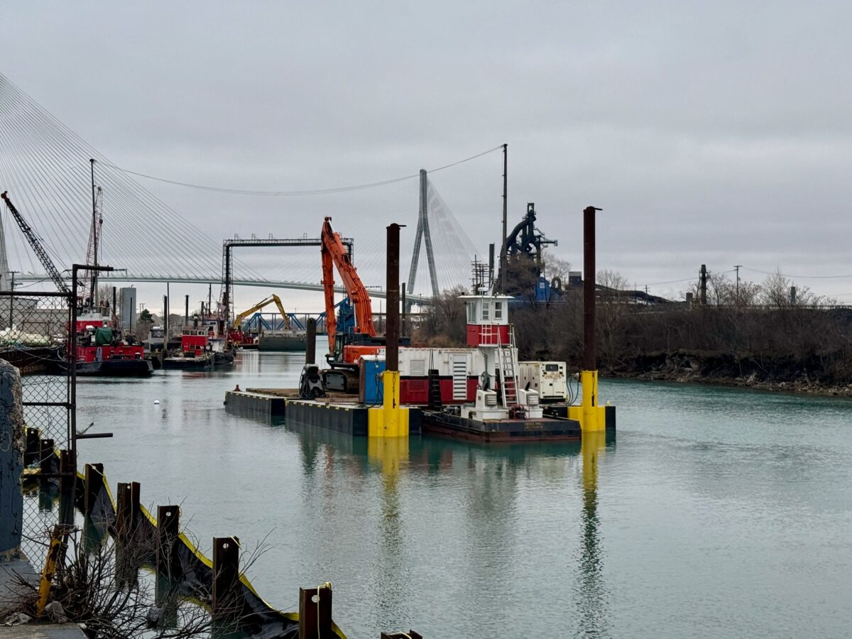 Lower River Rouge Old Channel dredging around Zug Island