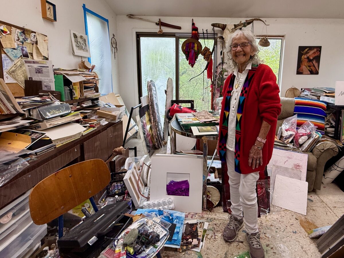 “Trabajadores” juror and painter Nora Chapa Mendoza, 94, stands in her studio.