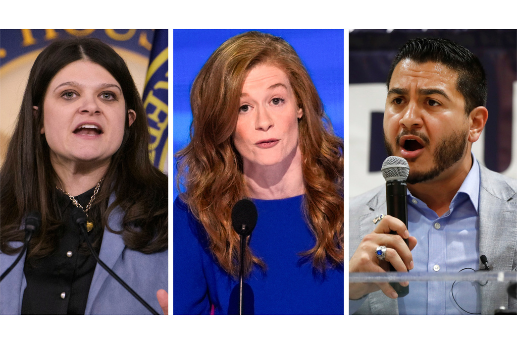 U.S. Rep. Haley Stevens, state Sen. Mallory McMorrow, and Abdul El-Sayed.