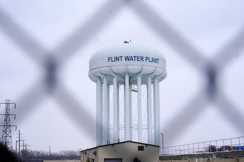 Flint water tower