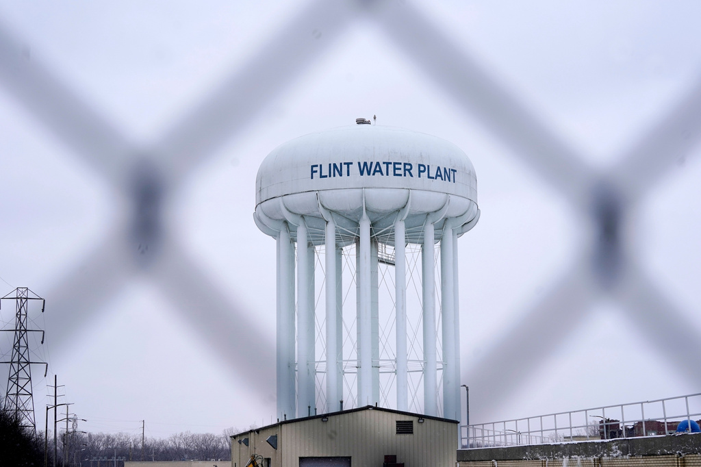 Flint water tower