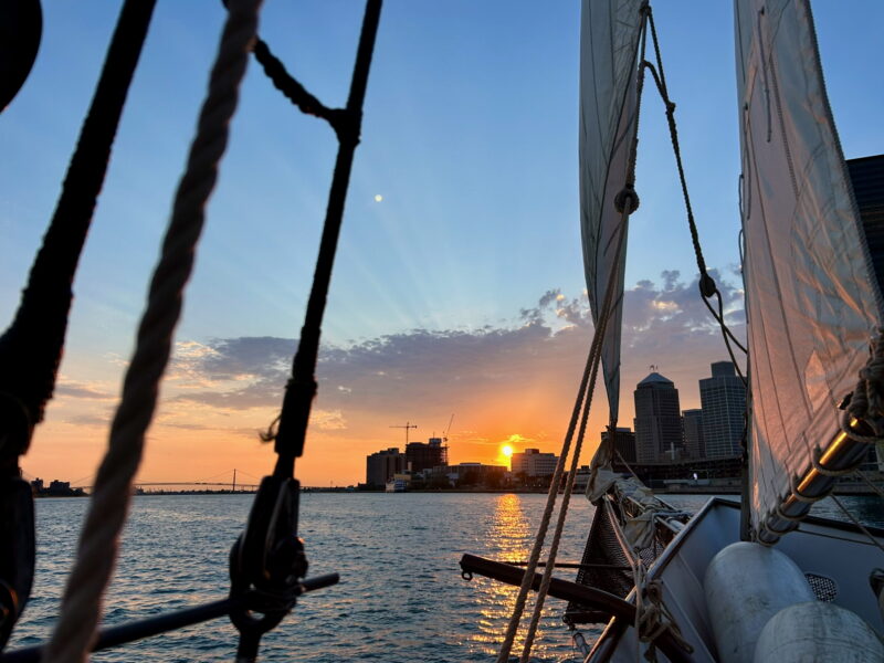 Detroit River sunset