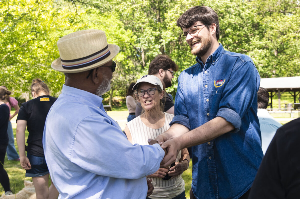 U.S. Congressional candidate Will Lawrence on the campaign trail.
