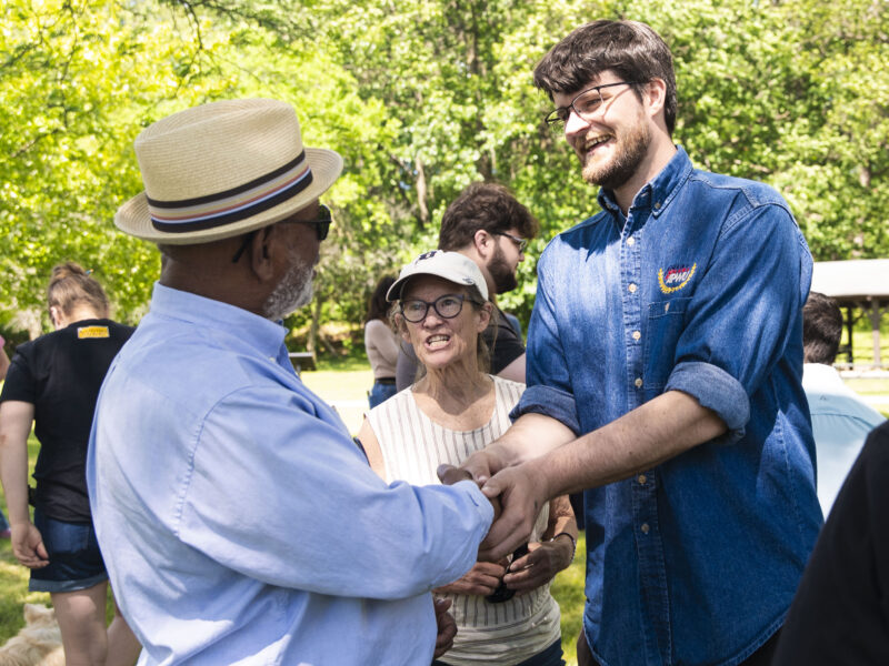U.S. Congressional candidate Will Lawrence on the campaign trail.